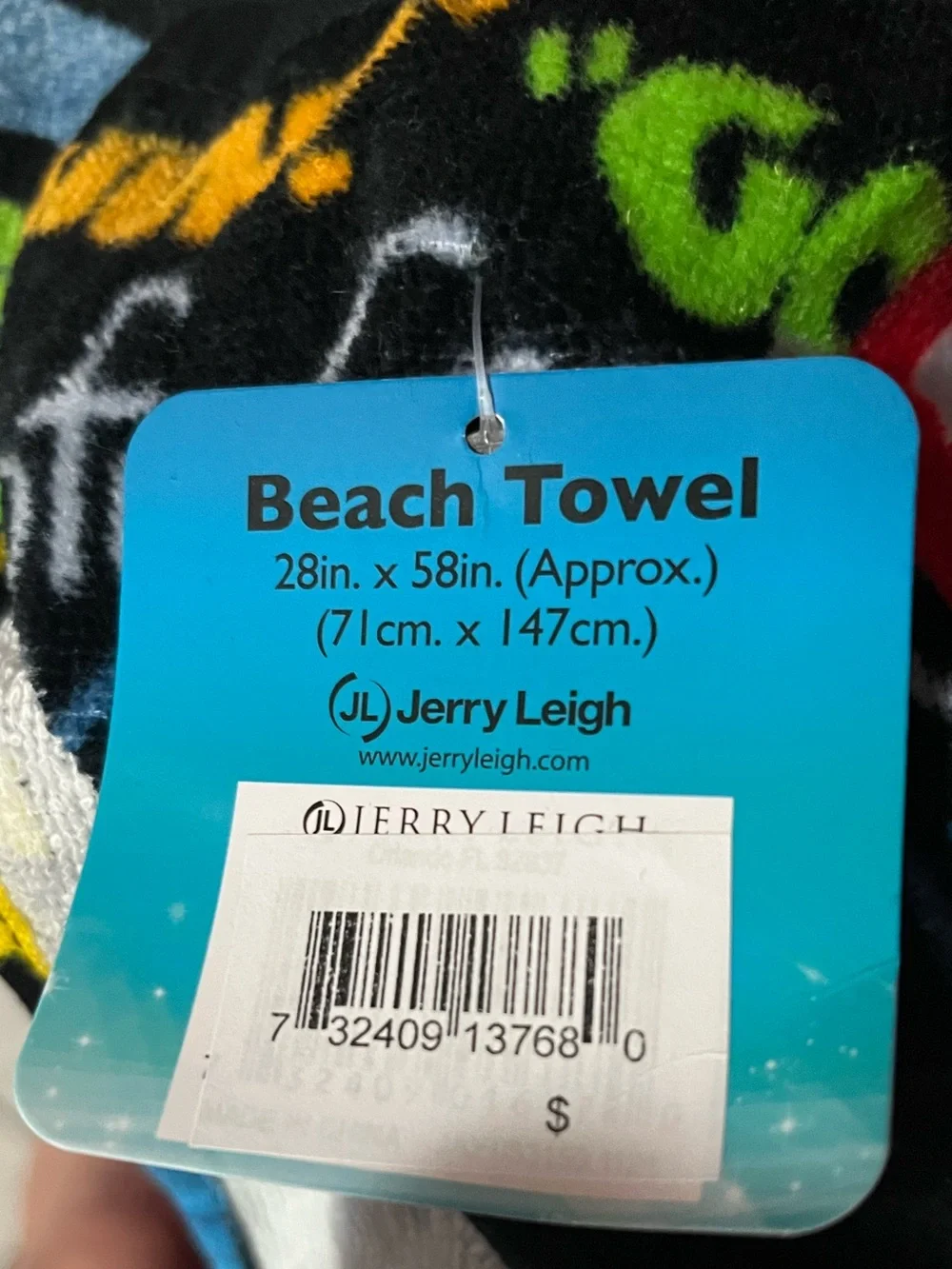Disney Mickey Mouse Friends Beach Towel Cotton NWT Jerry Leigh